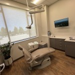 Treatment room with treatment chair far view